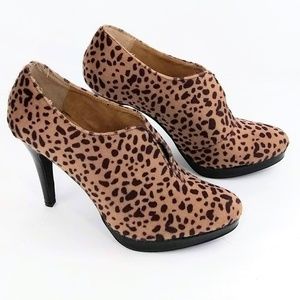 Style & Co Leopard 5" Heeled Booties Ankle Boots